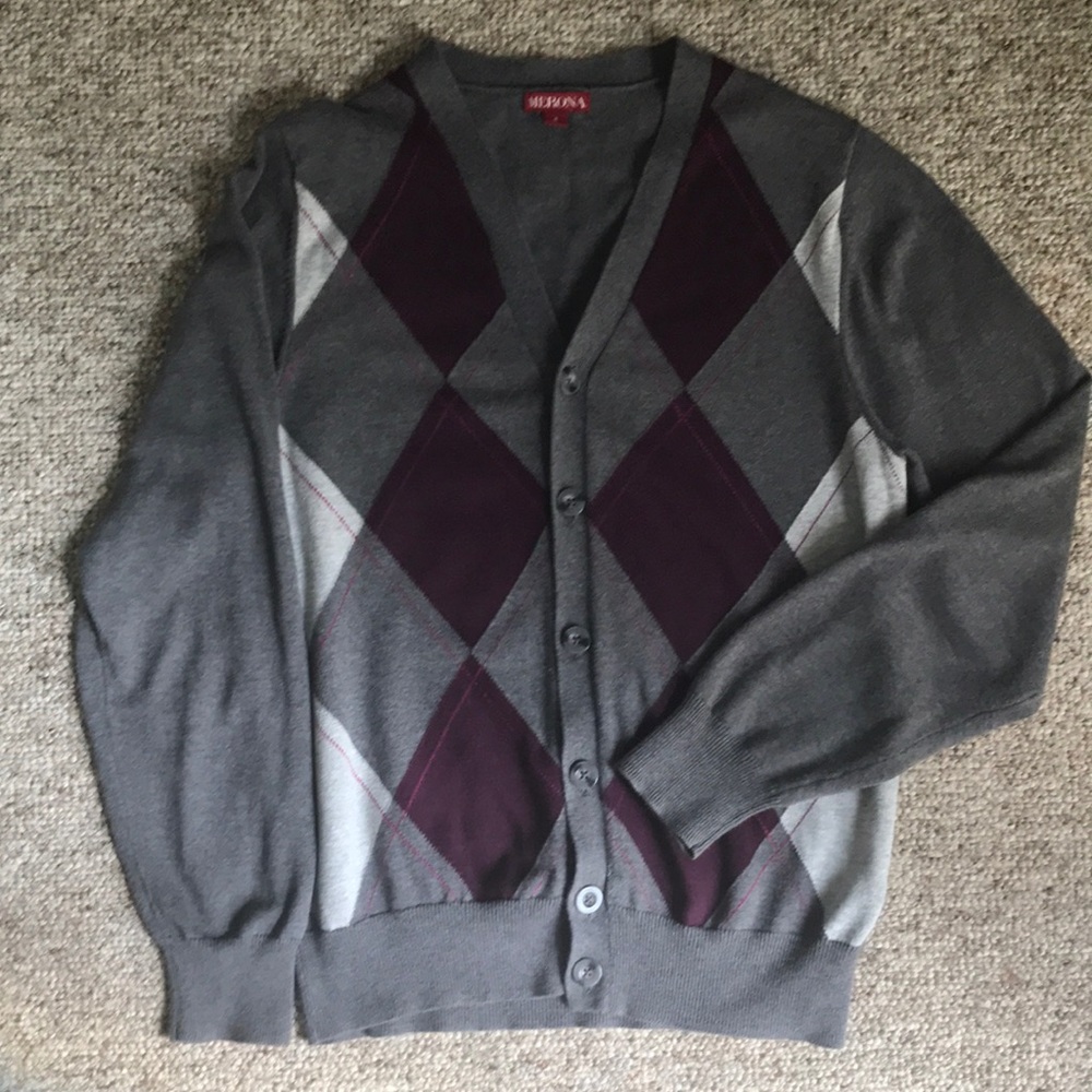 Merona Men’s Argyle Cardigan